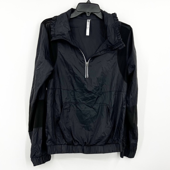 Fabletics Ziva Half Zip Pullover Windbreaker Jacket Black Sz Medium. - Picture 3 of 7